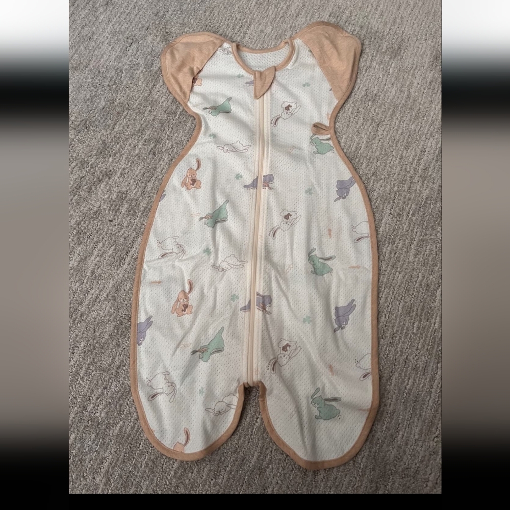 Mesh Cozy Bunny Print Kids Pajamas Sleep Sack